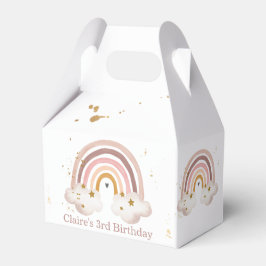 Boho Rainbow Birthday Neutralt Bohemian Favor Box Presentaskar