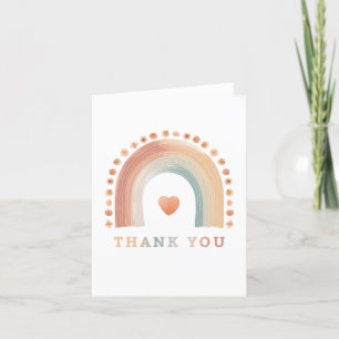Boho Rainbow Blank, tackkort - Minimalistisk tvätt