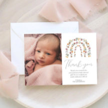 Boho Rainbow Blommigt WildblomGirl Baby Shower
