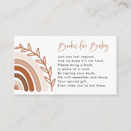 Boho Rainbow Bok-ansökningskort, Bokar för Baby Tilläggskort