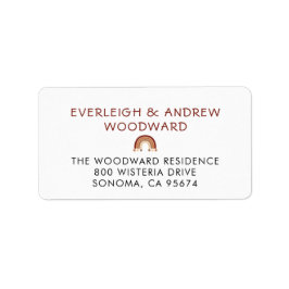 Boho Rainbow Boy Shower Adressetikett