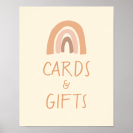 Boho Rainbow Card and Gifts Bord Signs Poster