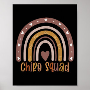 Boho Rainbow Chiro Squad Chiropractor Doktor Chiro Poster