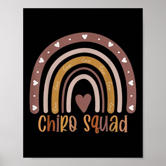 Boho Rainbow Chiro Squad Chiropractor Doktor Chiro Poster (Framsidan)