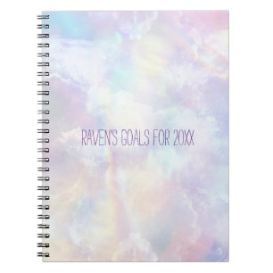 Boho Rainbow Clouds Goals Anteckningsbok