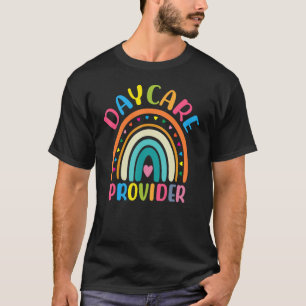 Boho Rainbow Daycare Provider Teacher-uppskattning T Shirt