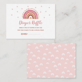 Boho Rainbow Diaper Raffle-spelkort Tilläggskort