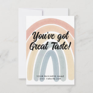 Boho Rainbow Du har Har Underbar Taste Business Tack Kort