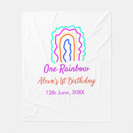 Boho Rainbow en födelsedagspungar en smart retro f Fleecefilt