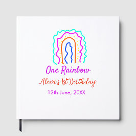 Boho Rainbow en födelsedagspungar en smart retro f Gästböcker