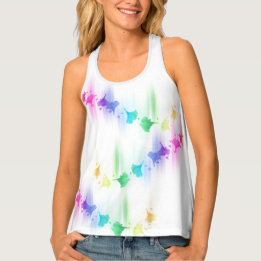 Boho Rainbow Falling Lövs Women's Tanktop