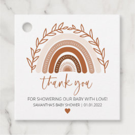 Boho Rainbow Favor Tag , Earthy Terracotta Tones Gåvor Etiketter