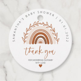 Boho Rainbow Favor Tag , Earthy Terracotta Tones Gåvor Etiketter