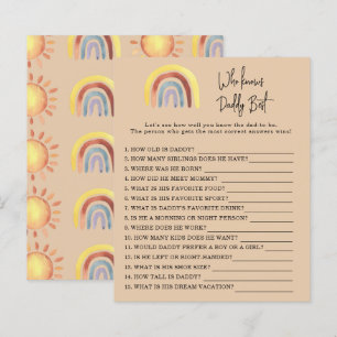 Boho Rainbow Game som känner DADDY bäst