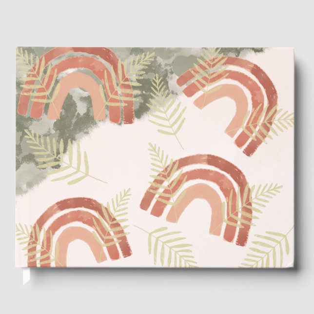 Boho Rainbow Gästböcker (Framsida)