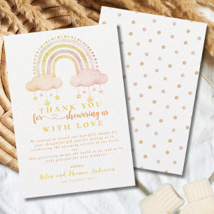 Boho Rainbow Gender Neutral Baby Shower Tack Kort