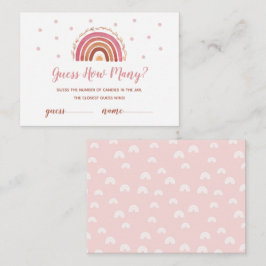 Boho Rainbow gissar hur många Candies Game Card Tilläggskort