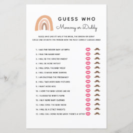 Boho Rainbow gissar vem Mamma eller pappa spelar k