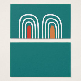 Boho rainbow hand plockade design visitkort