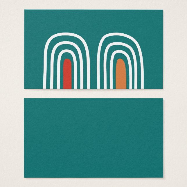 Boho rainbow hand plockade design visitkort (Framsida & baksida)