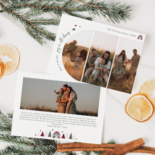 Boho Rainbow & Hearts Joy in All Sak 4 Photo Julkort