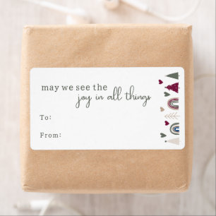 Boho Rainbow & Hearts Joy in All Sak Gift Fraktsedel