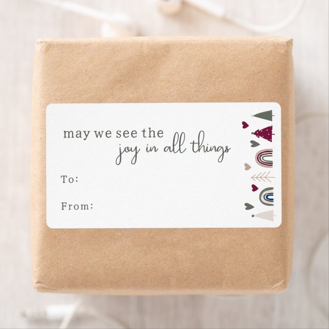 Boho Rainbow & Hearts Joy in All Sak Gift Fraktsedel (Insitu)