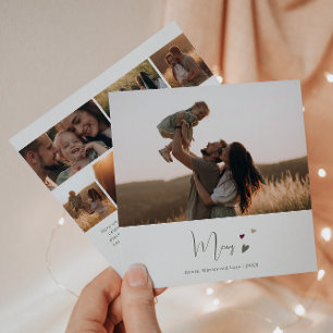 Boho Rainbow & Hearts Merry Seven Photo jul Julkort
