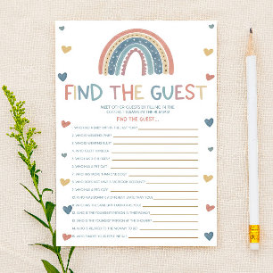 Boho Rainbow Hitta gästbabystöldspelet