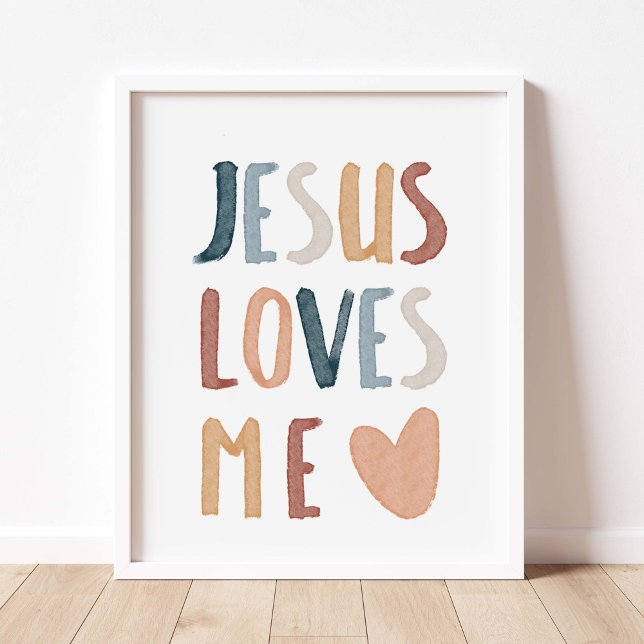 Boho rainbow Jesus kärlek me print Poster (Skapare uppladdad)