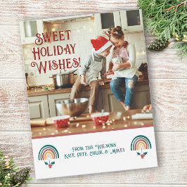 Boho Rainbow jul Julkort