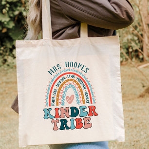 Boho Rainbow Kindergarten Tribe Teacher Squad Tygkasse