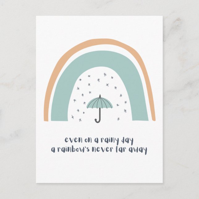 Boho rainbow Kindness Vykort (Framsida)