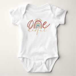 Boho Rainbow - Little Miss Onederful T Shirt