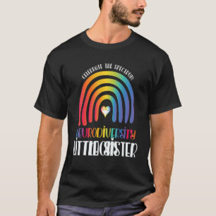 Boho Rainbow Little Sister Neurodiversity Family M T Shirt