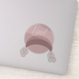 Boho Rainbow Macrame Rosa Kind Klistermärken