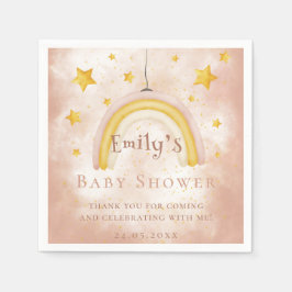 Boho rainbow magi stoft guld stars Baby Shower Pappersservett