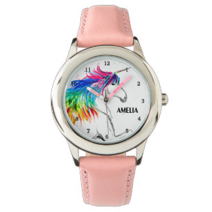 Boho Rainbow Magic Cute Girls Unicorn Kids Watch Armbandsur