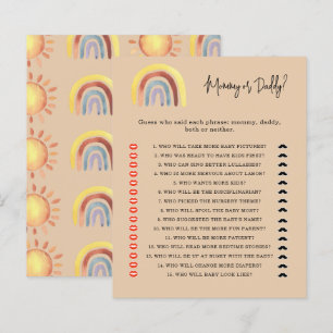 Boho Rainbow mamma eller babyduschspel för barn