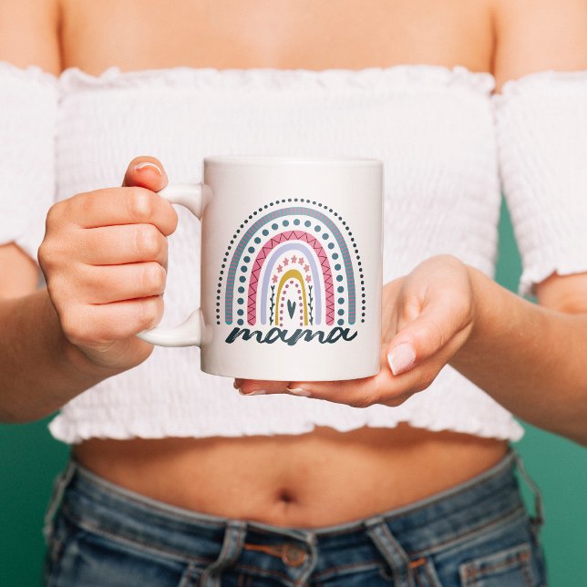 Boho Rainbow Mamma Kaffemugg (Skapare uppladdad)