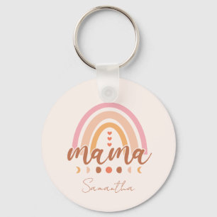 Boho Rainbow Mamma Nyckelring