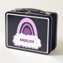 Boho Rainbow med Cloud and Stars Metall Lunch Box