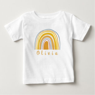 Boho Rainbow med Personlig Namn Whimsical T Shirt