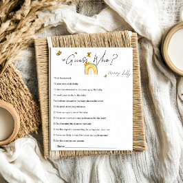 Boho Rainbow med solblommor gissar vem som spelar