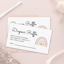 Boho Rainbow | Modern Pastel Baby Shower Insert Tilläggskort
