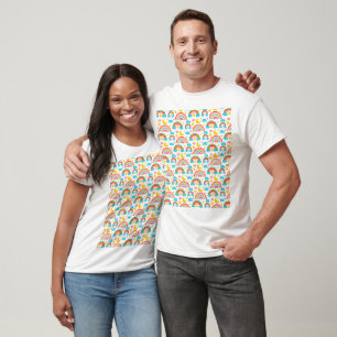 Boho Rainbow Mönster T Shirt