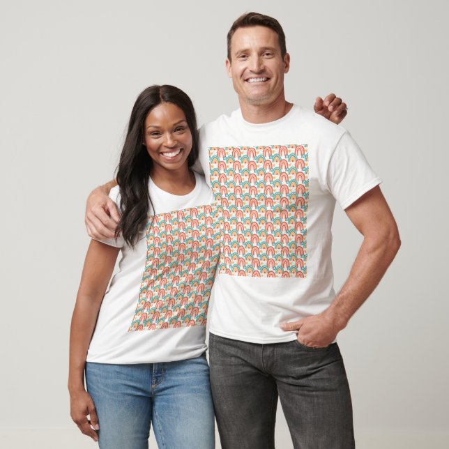 Boho Rainbow Mönster T Shirt (Unisex)
