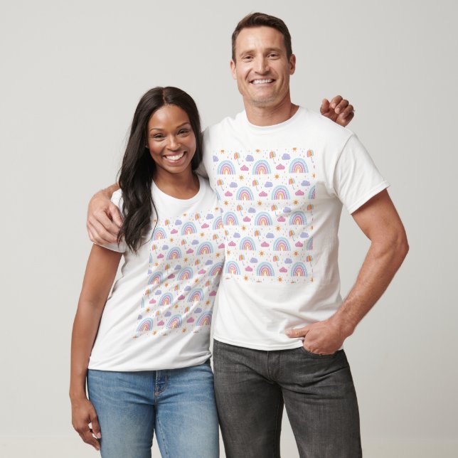 Boho Rainbow Mönster T Shirt (Unisex)
