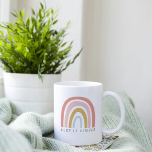 Boho Rainbow Mugg med eget namn i Pastel Tones