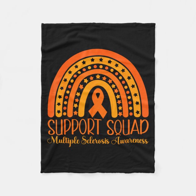 Boho Rainbow Multiple Sclerosis Support Squad  Fleecefilt (Framsidan)